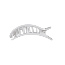 Load image into Gallery viewer, White Polka Dot Party Medium Flat Round Hair Clip
