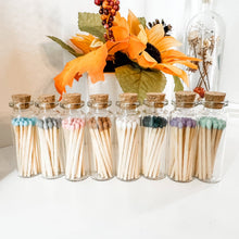 Load image into Gallery viewer, Fancy Safety Matches in Glass Vial - 8 COLORS - (MV20)