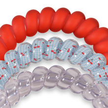 Load image into Gallery viewer, Basket of Cherries Large Hair Ties