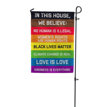 Load image into Gallery viewer, In This House... Garden Flag