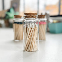 Load image into Gallery viewer, Fancy Safety Matches in 4" Glass Vial - 4 COLORS (MV50)