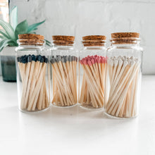 Load image into Gallery viewer, Fancy Safety Matches in 4" Glass Vial - 4 COLORS (MV50)