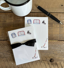 Load image into Gallery viewer, Hockey watercolor illustrated notepad