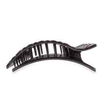 Load image into Gallery viewer, Flat Rectangle Hair Clip | Large | Jet Black Quilted