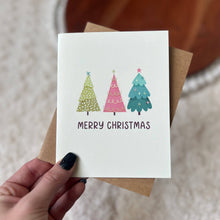 Load image into Gallery viewer, "Merry Christmas" Christmas Trees Card