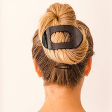 Load image into Gallery viewer, Round Flat Hair Clip | Large | Jet Black