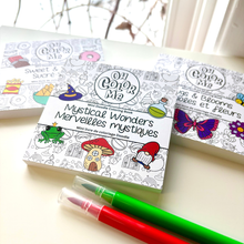 Load image into Gallery viewer, Mini Coloring Book Bugs & Blooms, 4"x4"