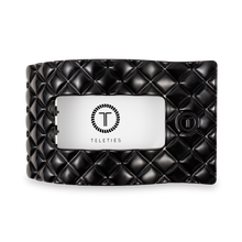 Load image into Gallery viewer, Flat Rectangle Hair Clip | Large | Jet Black Quilted