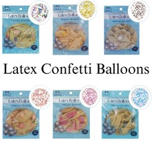Load image into Gallery viewer, Confetti-Filled Clear Latex Balloons – 6 Colors
