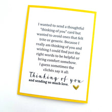 Load image into Gallery viewer, Sympathy Cliche Thinking of You card