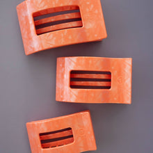 Load image into Gallery viewer, Flat Rectangle Hair Clip | Large | Dreamsicle