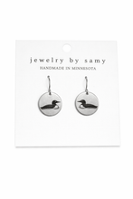 Load image into Gallery viewer, Engraved Loon Earrings – Minnesota Lake Jewelry, Best Seller