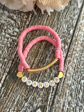 Load image into Gallery viewer, Heishi Bracelet Set Grandma Mauve