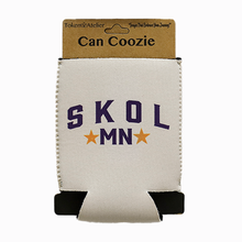 Load image into Gallery viewer, Minnesota Tan SKOL Stars 12 oz Can Coozie