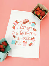 Load image into Gallery viewer, Bushel & A Peck Flour Sack Tea Towel | Valentine's Day
