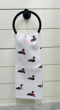 Load image into Gallery viewer, Dish towel -"Loon Love" hand painted watercolor illustrated