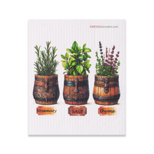 Load image into Gallery viewer, Swedish Dishcloth Herbs - Rosemary, Sage and Thyme