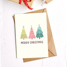 Load image into Gallery viewer, "Merry Christmas" Christmas Trees Card