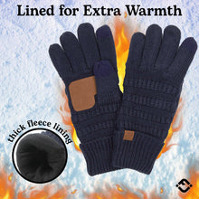 Load image into Gallery viewer, Women's Fleece Lined Gloves - Navy