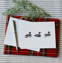 Load image into Gallery viewer, Lake loons watercolor illustrated notecard set