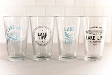 Load image into Gallery viewer, Lake Life: Lake Life Badge Pint Glass