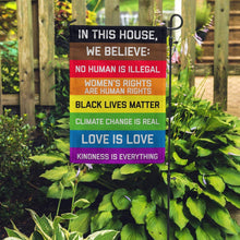 Load image into Gallery viewer, In This House... Garden Flag