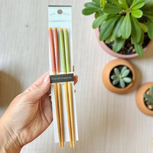 Load image into Gallery viewer, Bamboo Chopsticks Set | Red & Green