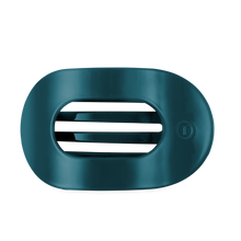 Load image into Gallery viewer, Teal With It Large Flat Round Hair Clip