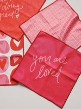 Load image into Gallery viewer, Love Notes Waffle Cloths - Set of 4 | Microfiber Dishcloths