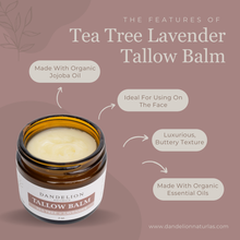Load image into Gallery viewer, Tallow Balm with Organic Jojoba, Tea Tree & Lavender Oils