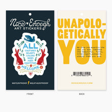 Load image into Gallery viewer, All Are Welcome - 3" Art Sticker