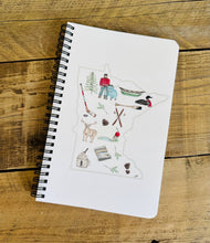 Load image into Gallery viewer, Minnesota Icons watercolor illustrated soft cover journal