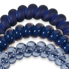 Load image into Gallery viewer, Spiral Hair Coils | Large | Nightfall Navy Hair Ties