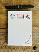 Load image into Gallery viewer, Hockey watercolor illustrated notepad