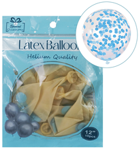 Load image into Gallery viewer, Confetti-Filled Clear Latex Balloons – 6 Colors