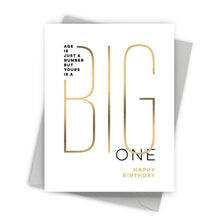 Load image into Gallery viewer, Big One Birthday Card – Modern Birthday Greeting Card