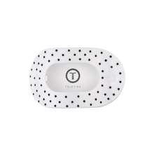 Load image into Gallery viewer, White Polka Dot Party Medium Flat Round Hair Clip
