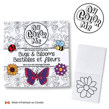 Load image into Gallery viewer, Mini Coloring Book Bugs & Blooms, 4"x4"