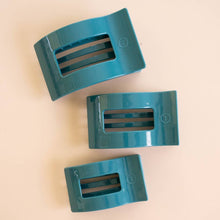 Load image into Gallery viewer, Teal With It Large Flat Rectangle Hair Clip