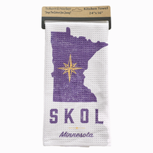 Load image into Gallery viewer, Minnesota SKOL State Shape Kitchen Towel