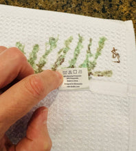 Load image into Gallery viewer, Dish towel "Up North" hand painted watercolor illustrated