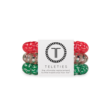 Load image into Gallery viewer, Spiral Hair Coils | Large | Hooked on Christmas Hair Ties