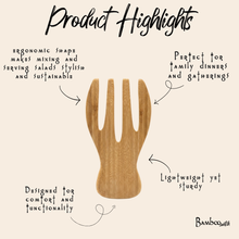 Load image into Gallery viewer, Bamboo Salad Hands Set
