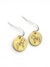 Load image into Gallery viewer, Engraved Scandinavian Dala Horse Earrings

