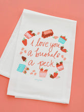 Load image into Gallery viewer, Bushel &amp; A Peck Flour Sack Tea Towel | Valentine's Day
