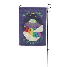 Load image into Gallery viewer, All Are Welcome Garden Flag
