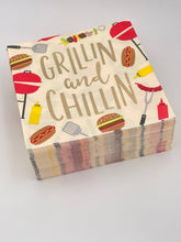 Load image into Gallery viewer, Funny Cocktail Napkins | Grillin and Chillin - Foil - 20ct
