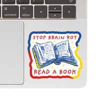 Load image into Gallery viewer, Book Read Funny Humor Brain Rot High Quality Vinyl Sticker
