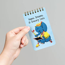 Load image into Gallery viewer, Hopes, Dreams &amp; Grocery Lists - 3x5 Spiral Memo Notepad
