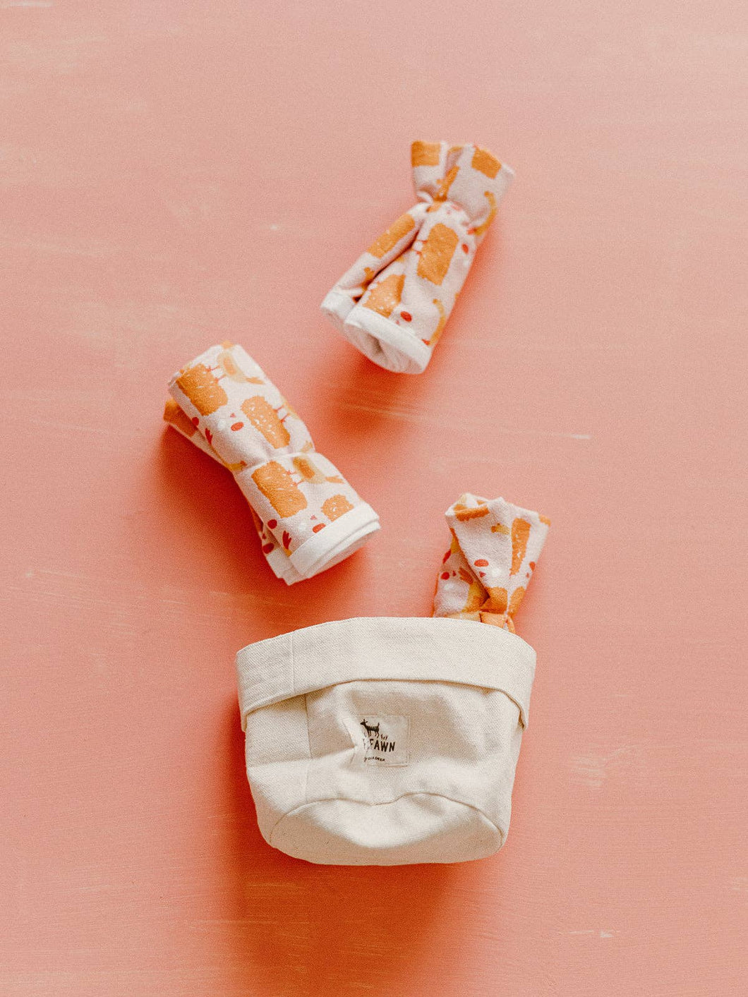 Set of 3 Flour Sack Burp Cloths - Chicken